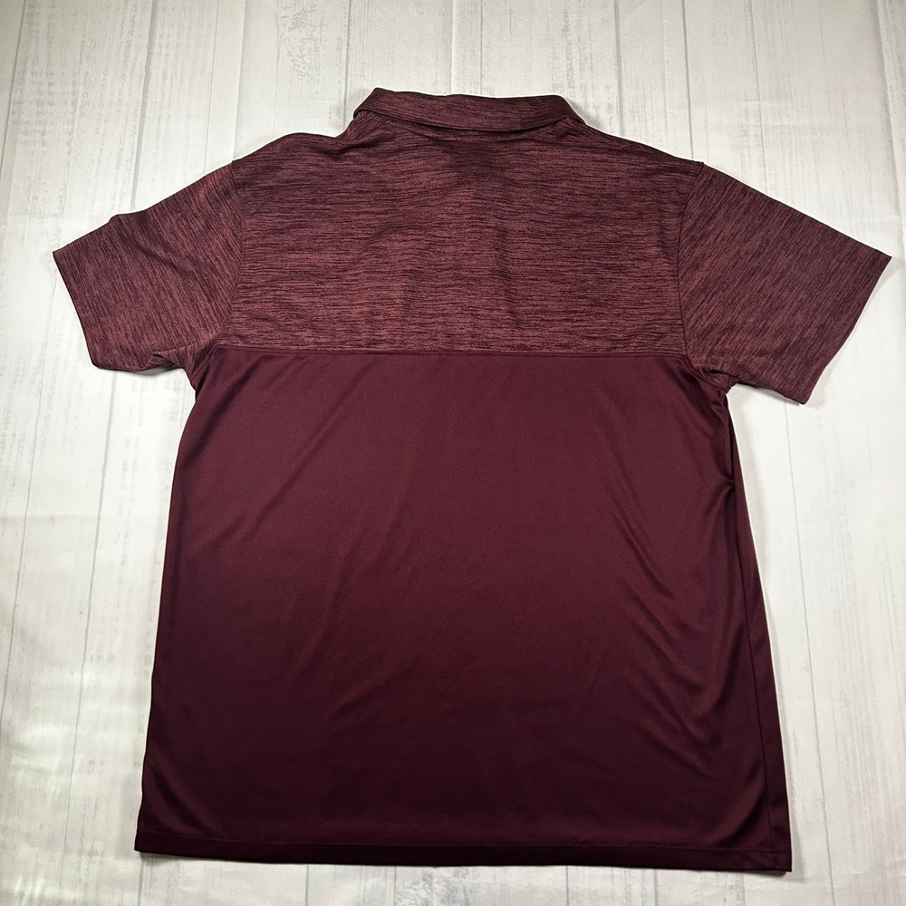 Augusta Sportswear Mens Large Maroon Space Dye Moisture Management Polo Shirt - Picture 6 of 6